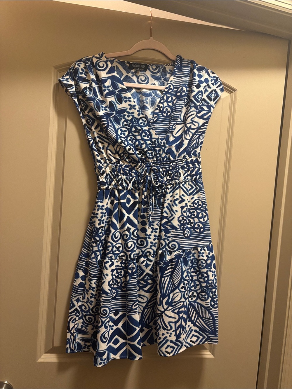 BLUE AND WHITE FLORAL DRESS